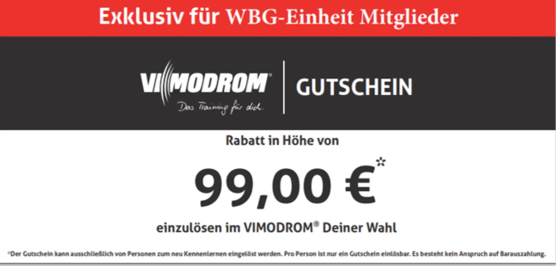 Angbot: 99€ Gutschein